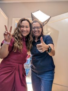 Nadine Sachiko Hsu and Christine Zito smiling into the camera.