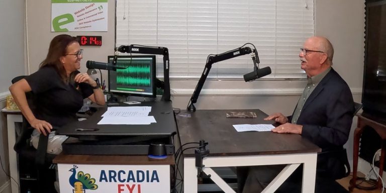 Christine Zito host of Arcadia FYI interview Ed Andersen, President of the Arcadia Historical Society.