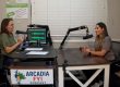 Amy Moufarrege, owner of ServePro Arcadia in studio being interviewed with Christine Zito of Arcadia FYI.