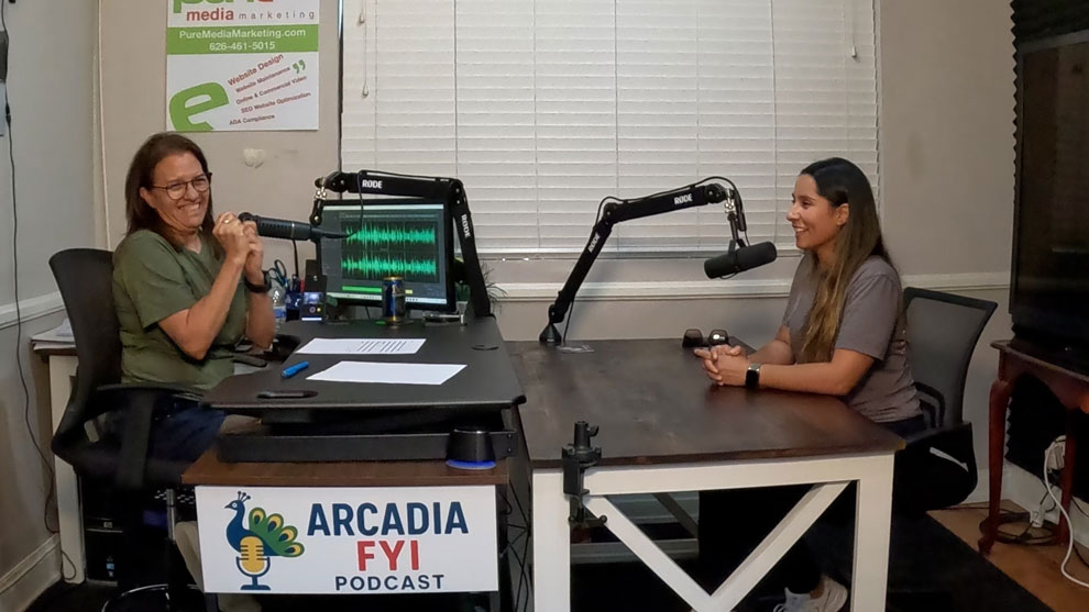 Amy Moufarrege, owner of ServePro Arcadia in studio with Christine Zito of Arcadia FYI.