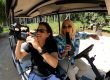 Sylvia Rosenberger, Chief Development Officer of the Los Angeles Arboretum Foundation, Inc. showing Christine Zito of Arcadia FYI places in the Arboretum.